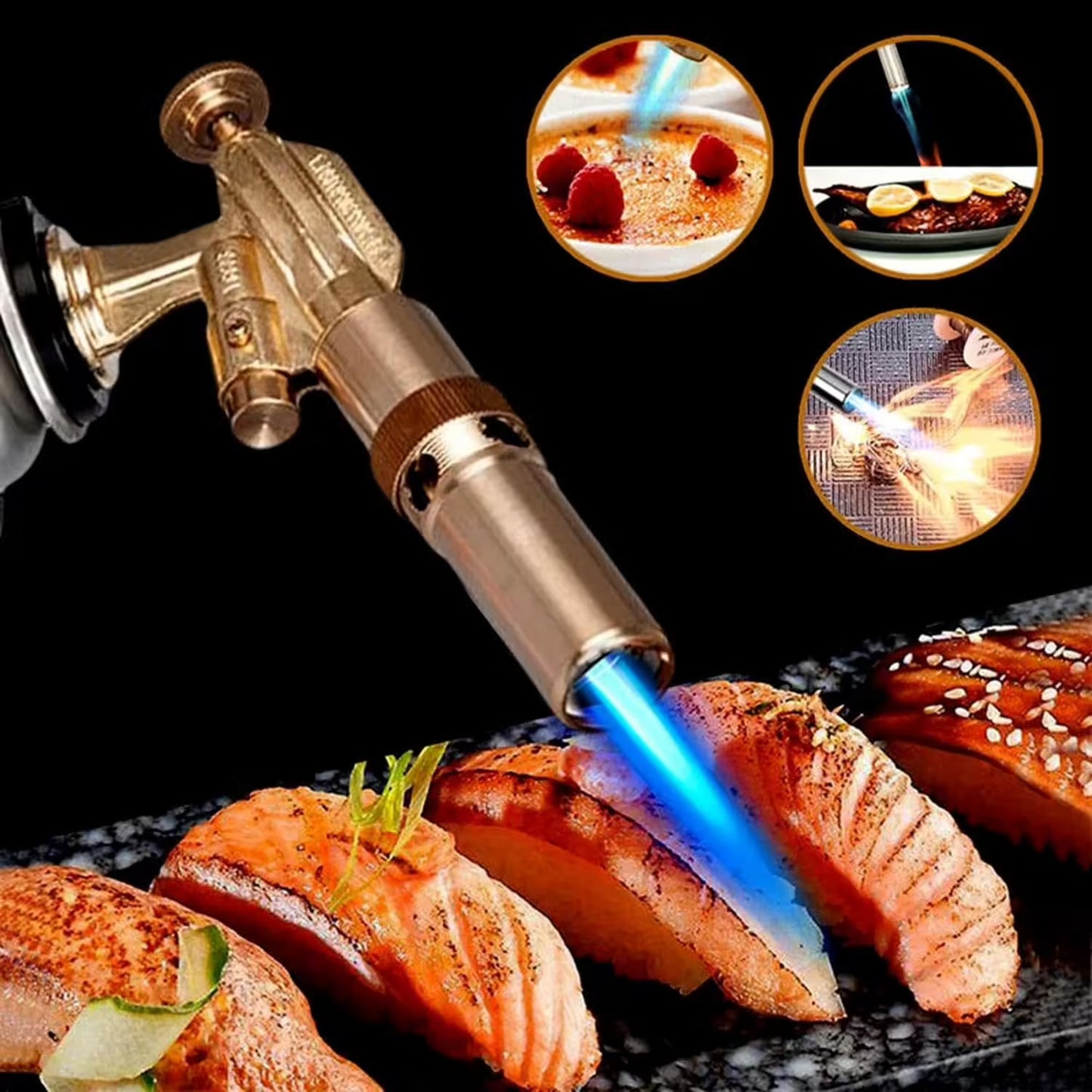 Portable brass gas torch gun